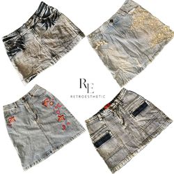 Y2K NYC IT GIRL DENIM MINI SKIRTS RE-3206