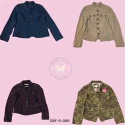 Veste utilitaire en coton rétro Y2K pour femmes mo..