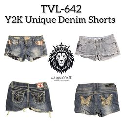 Y2K Unique Denim Shorts (TVL-642)