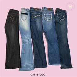Women’s Retro Low Rise Wide Leg Jeans(GRF-5-090)
