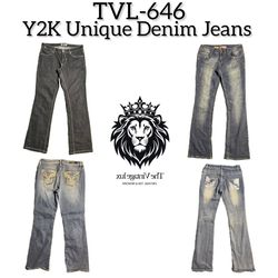 Y2K Unique Denim Jeans (TVL-646)