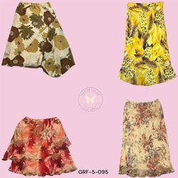 Women’s Printed Polyester Maxi Skirt – Trendy Y2K ..
