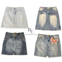 Y2K NYC IT GIRL DENIM MINI SKIRTS RE-3210
