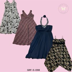 Women’s Y2K Style Floral Print Polyester Dress – C..