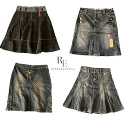 Y2K NYC IT GIRL DENIM MIDI SKIRT RE-3217