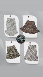 Y2K Cheetah Print Poly Skirt