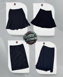 Y2K Black Poly Skirt