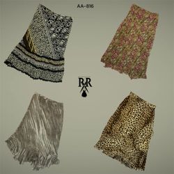 Y2K Animal Printed Poly Skirts (AA-816)