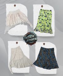Y2K Cottage Core Poly Skirt