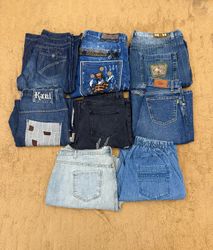 Y2K Embroidered/Embellished Baggy Jeans