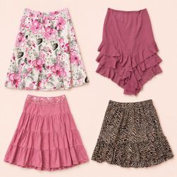 Y2k Blush Printed Skirts