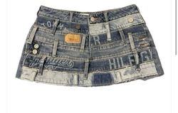 Up Cycled Levi’s Belted Y2K Skirt