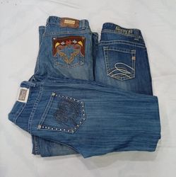 CR8394 Y2K FLARE & STRAIGHT JEANS