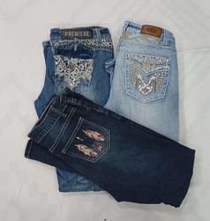 CR8395 Y2K FLARE & STRAIGHT JEANS