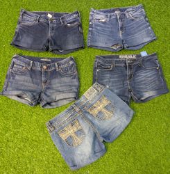 5546 - Upcycled Mini Denim Shorts