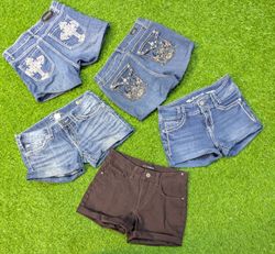 5548 - Upcycled Mini Denim Shorts