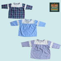 Upcycled Lace Smock Tops