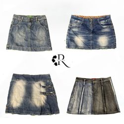Y2K Paris Hilton Era Girl Denim Mini Skirts RW1953