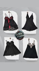 Y2K Black Lace Cami Tops