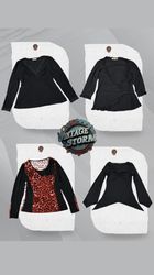 Y2K Elegant Poly Blouse