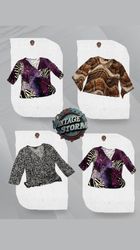 Y2K Retro Abstract Poly Blouse
