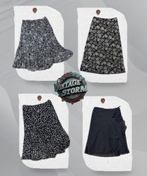 Y2K Midnight Noir Poly Skirt