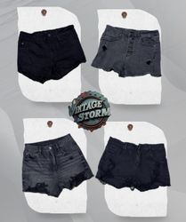Y2K Black Nour Denim Sexy Shorts