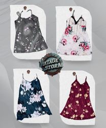 Y2K Floral Twist Cami Tops