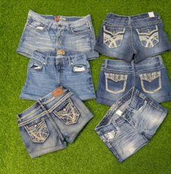 5564 - Upcycled Denim Mini Shorts