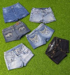 5565 - Upcycled Denim Mini Shorts