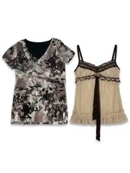 (FV-1430)     Vintage Boho Mixed Tops & Skirts Bun..