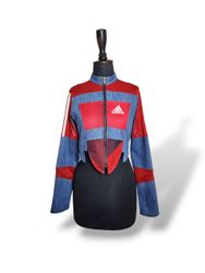 UPCYCLED DENIM SPORTS JERSEY JACKET