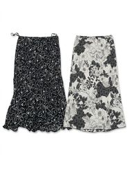(FV-1436)     Black Printed Midi Skirts Bundle | V..