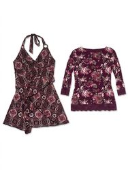 (FV-1438)     Vintage Floral & Printed Midi Skirts..