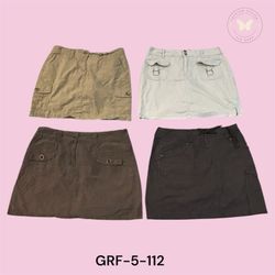 Jupe mini cargo en coton Y2K pour femmes avec plus..