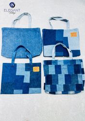 UPCYCLED Patchwork Denim Bag - EVR0553
