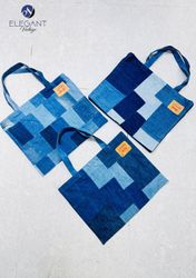 UPCYCLED Patchwork Denim Bag - EVR0554