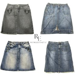 Y2K NYC IT GIRL DENIM MIDI SKIRT RE-3226