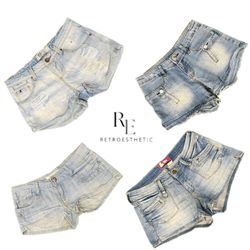 Y2K Era Girl Denim Shorts Re-3227
