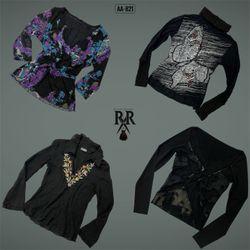 Y2K The Black Rave Full Sleeve Tops (AA-821)