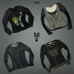 Y2K The Black Rave Full Sleeve Tops (AA-824)