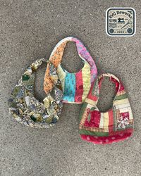 Upcycled Patchwork Quilted Shoulder Bag