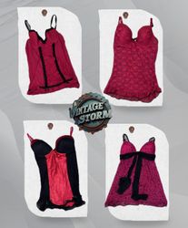 Y2K Midnight Merlot Babydoll Tops