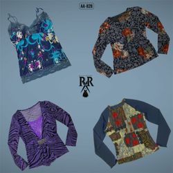 Y2K Blue Hour Mix Tops (AA-828)