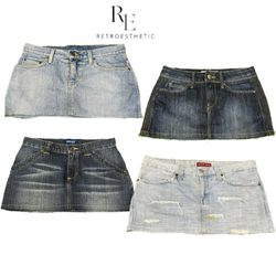 Y2K NYC IT GIRL DENIM MINI SKIRTS RE-3328