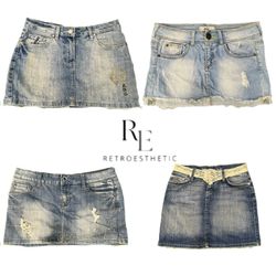 Y2K NYC IT GIRL DENIM MINI SKIRTS RE-3231