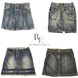 Y2K Era Cyber Girl Denim Mini Skirt Re-3232