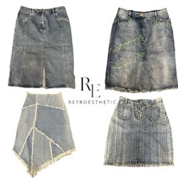 Y2K NYC IT GIRL DENIM MIDI SKIRT RE-3239