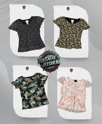 Y2K Urban Serene Poly Blouse