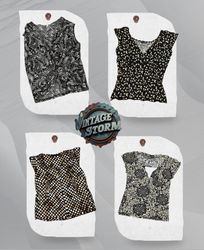Y2K Classic Noir Poly Blouse